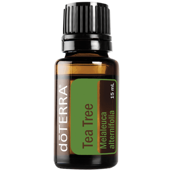 Botella de aceite esencial doTERRA Tea Tree® de 15 ml, aceite purificante para la piel, uñas y el aire.