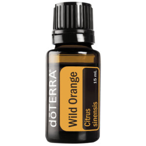 Botella de aceite esencial doTERRA Wild Orange® de 15 ml, aceite refrescante y energizante para purificar el aire y la salud general.